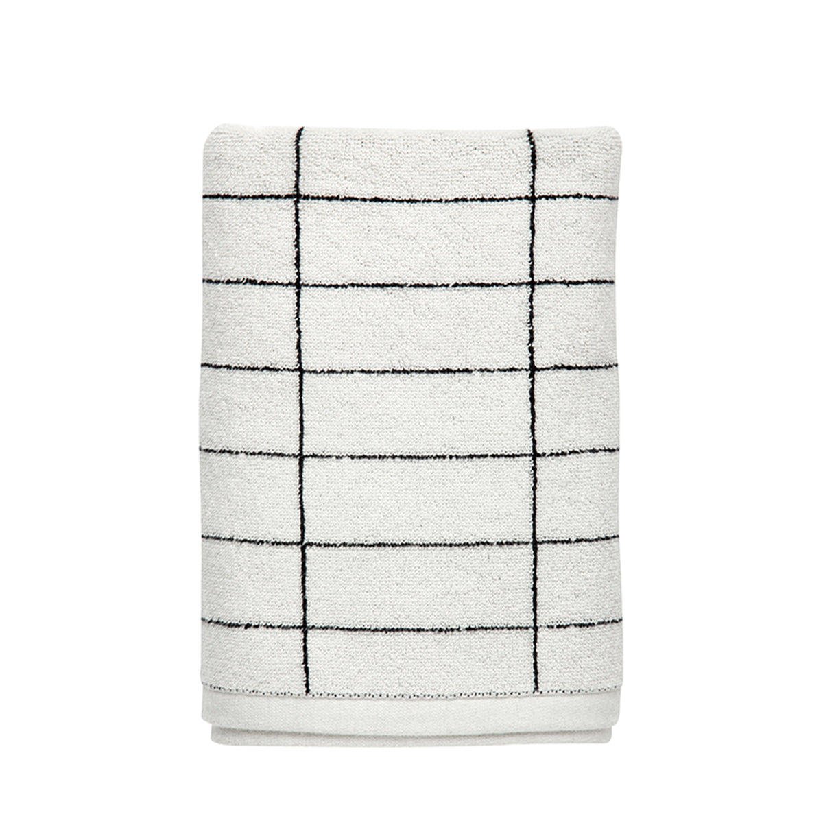 Mette Ditmer - Tile Handtuch | schwarz/off-white