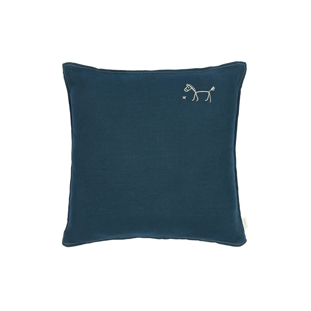 Nobodinoz - L1N0 Kissen | 45 x 45 cm / deep blue