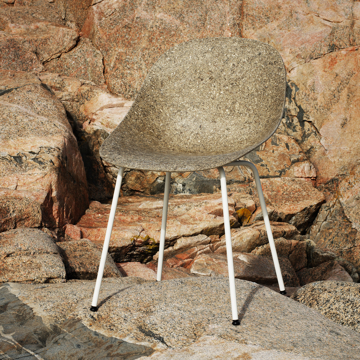 Normann Copenhagen - Mat Stuhl Stahl | Seaweed / cream