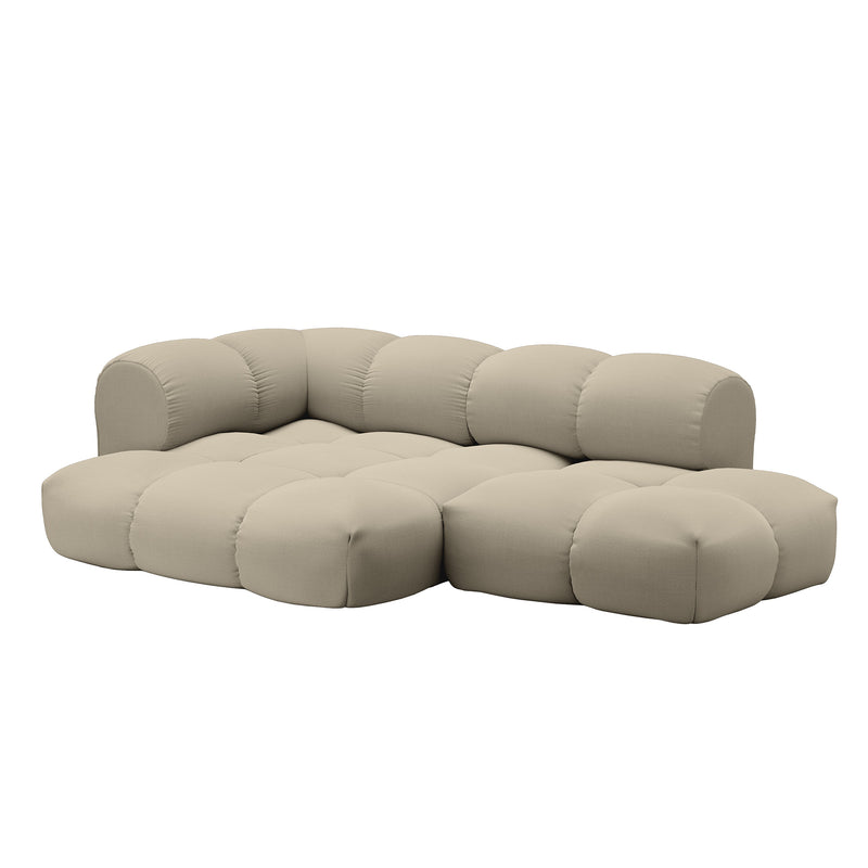 OUT Objekte unserer Tage - Sander 06 3-Sitzer Sofa | Mandelbeige (Vidar 4 0146 by Kvadrat/Raf Simons) / Links