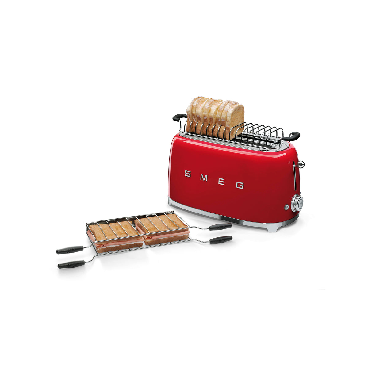 Smeg - Brötchen- Röstaufsatz für 4-Scheiben-Toaster TSF02