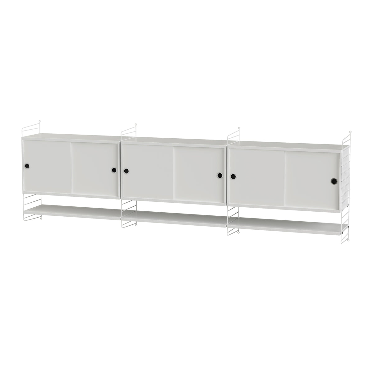 String - Wandschrank | 240 x 75 x 30 cm / weiß/weiß