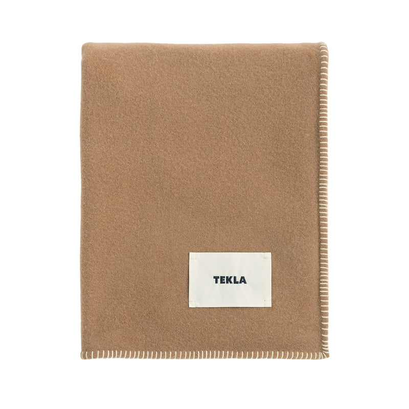 Tekla - Lammwolle Decke | oak