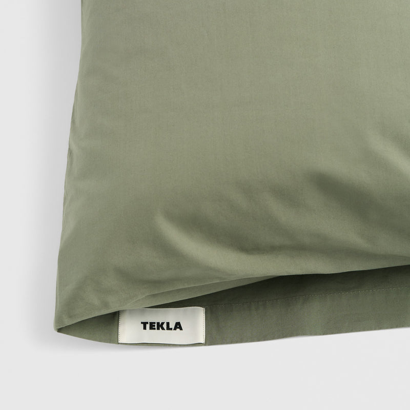 Tekla - Perkal Kissenbezug | 40 x 80 cm / olive green, 50 x 70 cm / olive green, 60 x 70 cm / olive green, 65 x 65 cm / olive green, 80 x 80 cm / olive green