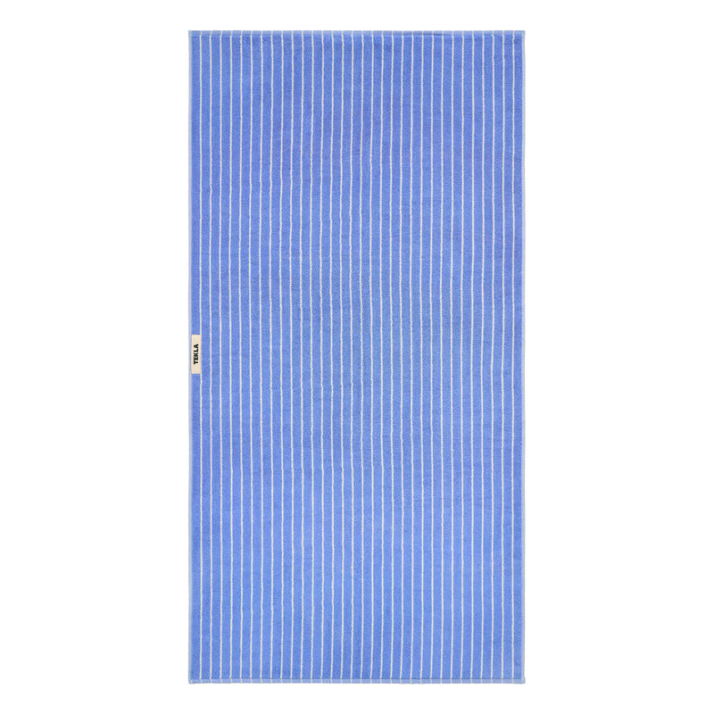 Tekla - Terry Handtuch | Badetuch (70 x 140 cm) / clear blue stripes