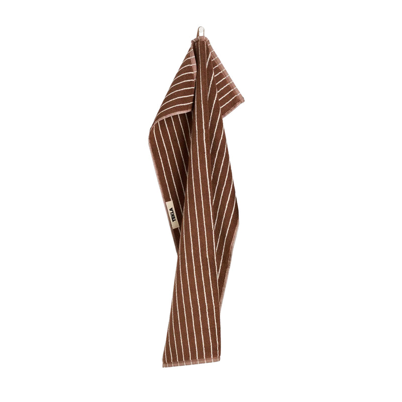 Tekla - Terry Handtuch | Handtuch (50 x 90 cm) / rust stripes