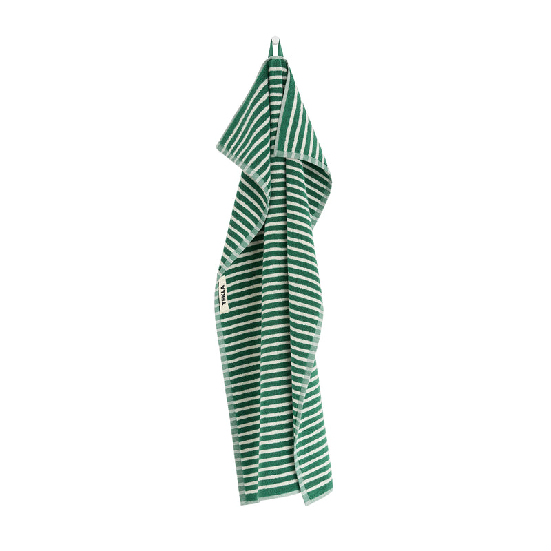 Tekla - Terry Handtuch | Handtuch (50 x 90 cm) / teal green stripes