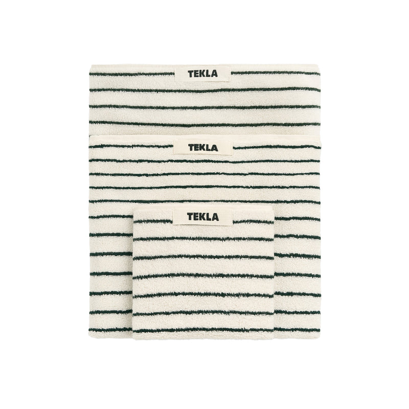 Tekla - Terry Handtuch | Badetuch (70 x 140 cm) / Racing green, Gästehandtuch (30 x 50 cm) / Racing green, Handtuch (50 x 90 cm) / Racing green
