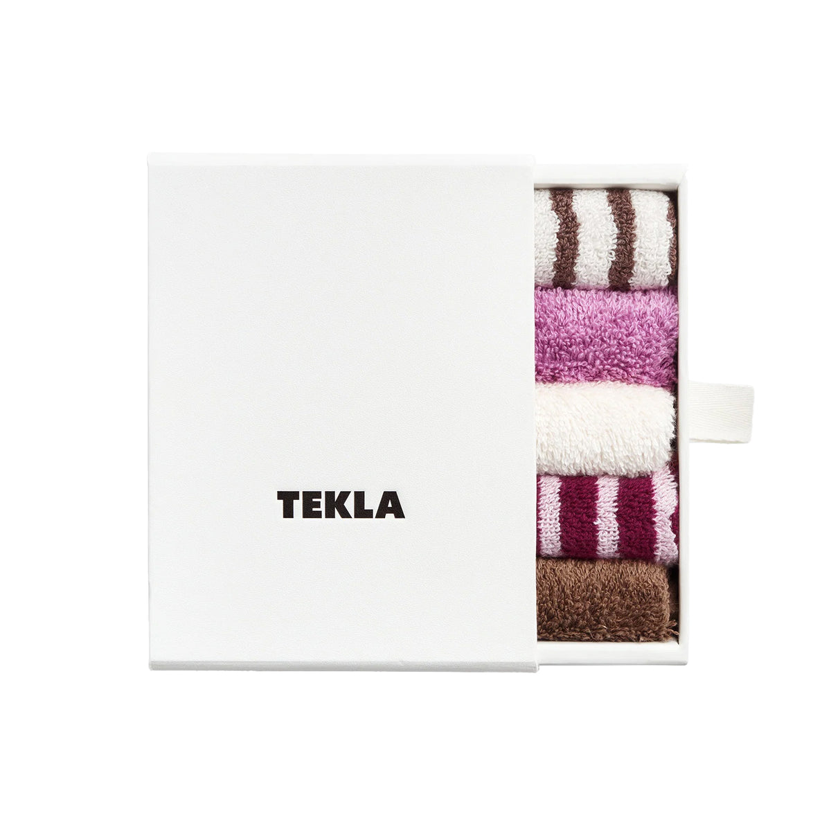 Tekla - Terry Waschlappen 5er Set | Rose & Kodiak multicolour