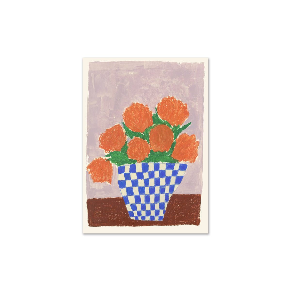 The Poster Club - Orange Flowers von Carla Llanos | 30 x 40 cm