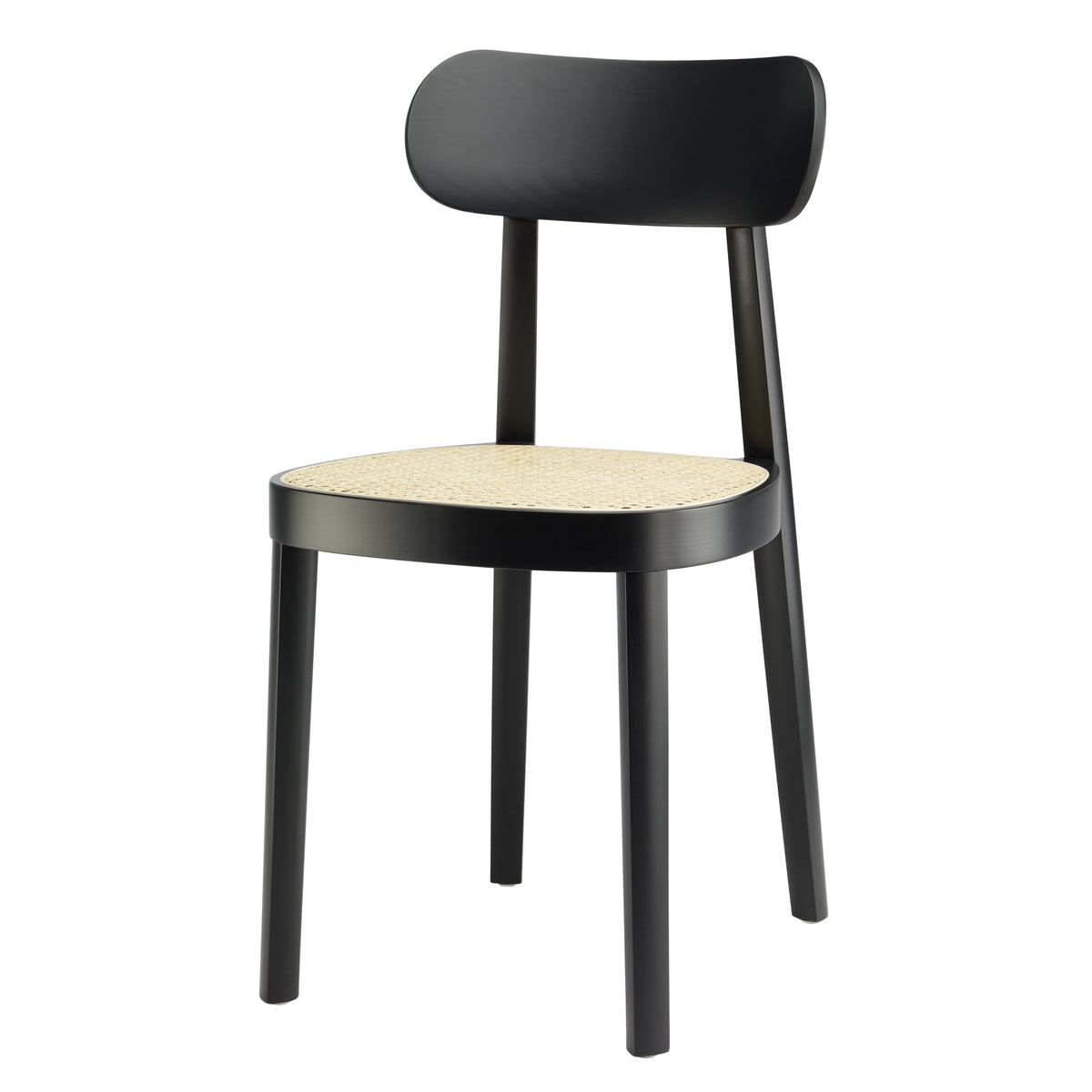 Thonet - 118 Stuhl | Buche schwarz gebeizt / Single / Rohrgeflecht