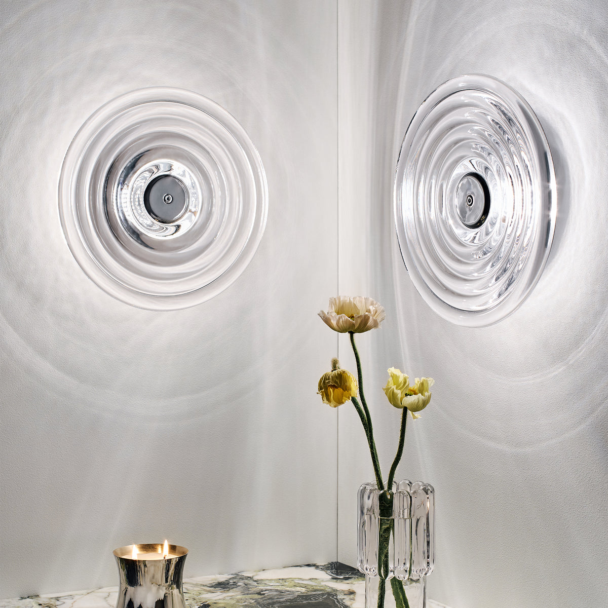 Tom Dixon - Press Surface LED Wandleuchte | large / clear