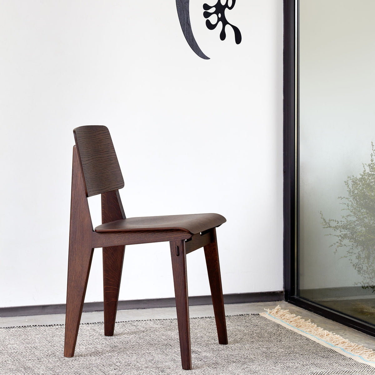 Vitra - Chaise Tout Bois Stuhl | Filzgleiter, Kunststoffgleiter