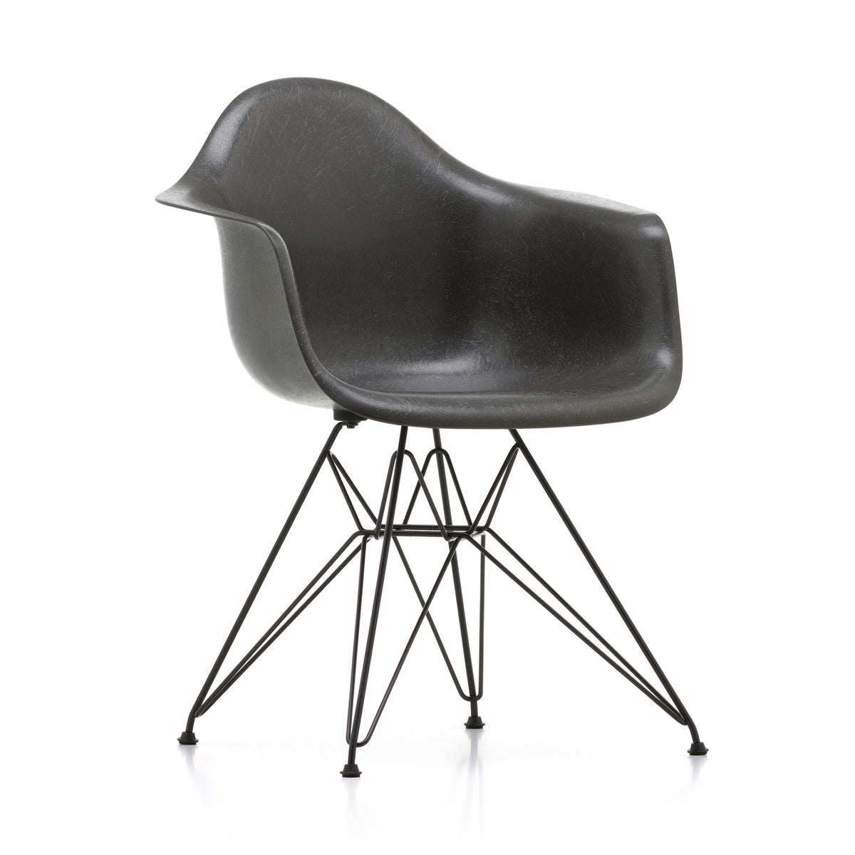 Vitra - Eames Fiberglass Armchair DAR | Eames Elephant Hide Grey / basic dark  