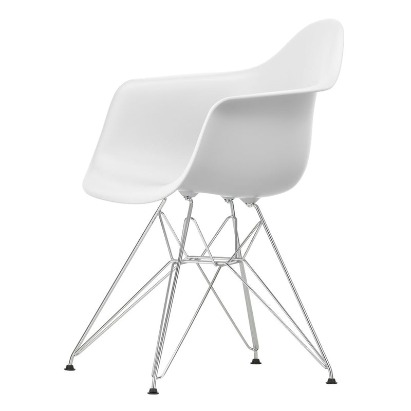 Vitra - Eames Plastic Armchair DAR RE | cotton weiß RE / verchromt