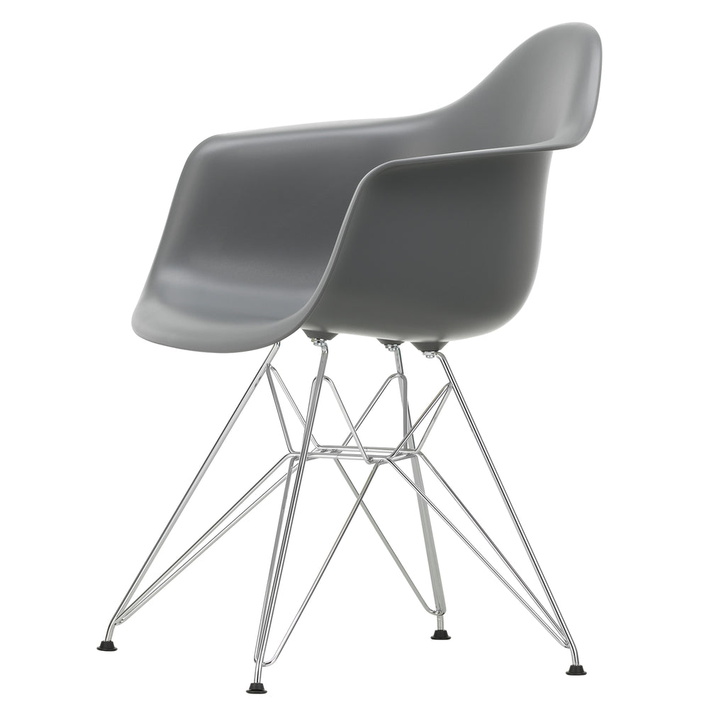 Vitra - Eames Plastic Armchair DAR RE | granitgrau RE / verchromt