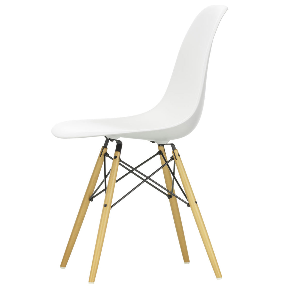 Vitra - Eames Plastic Side Chair DSW | Weiß / Ahorn gelblich