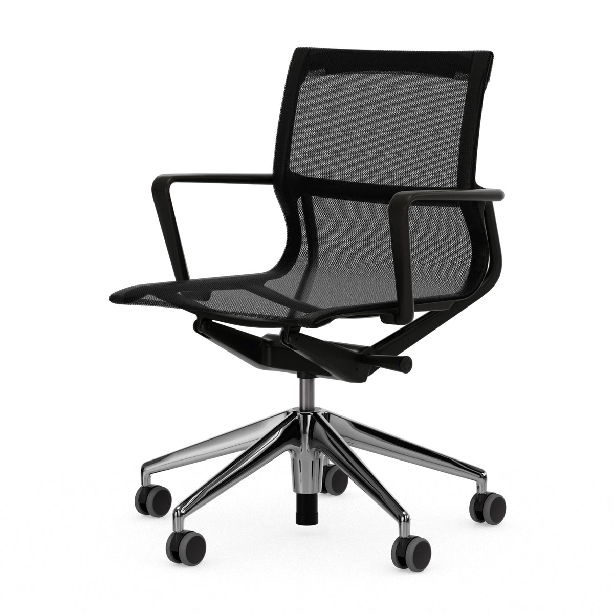 Vitra - Physix Bürodrehstuhl | TrioKnit 06 black pearl / tiefschwarz