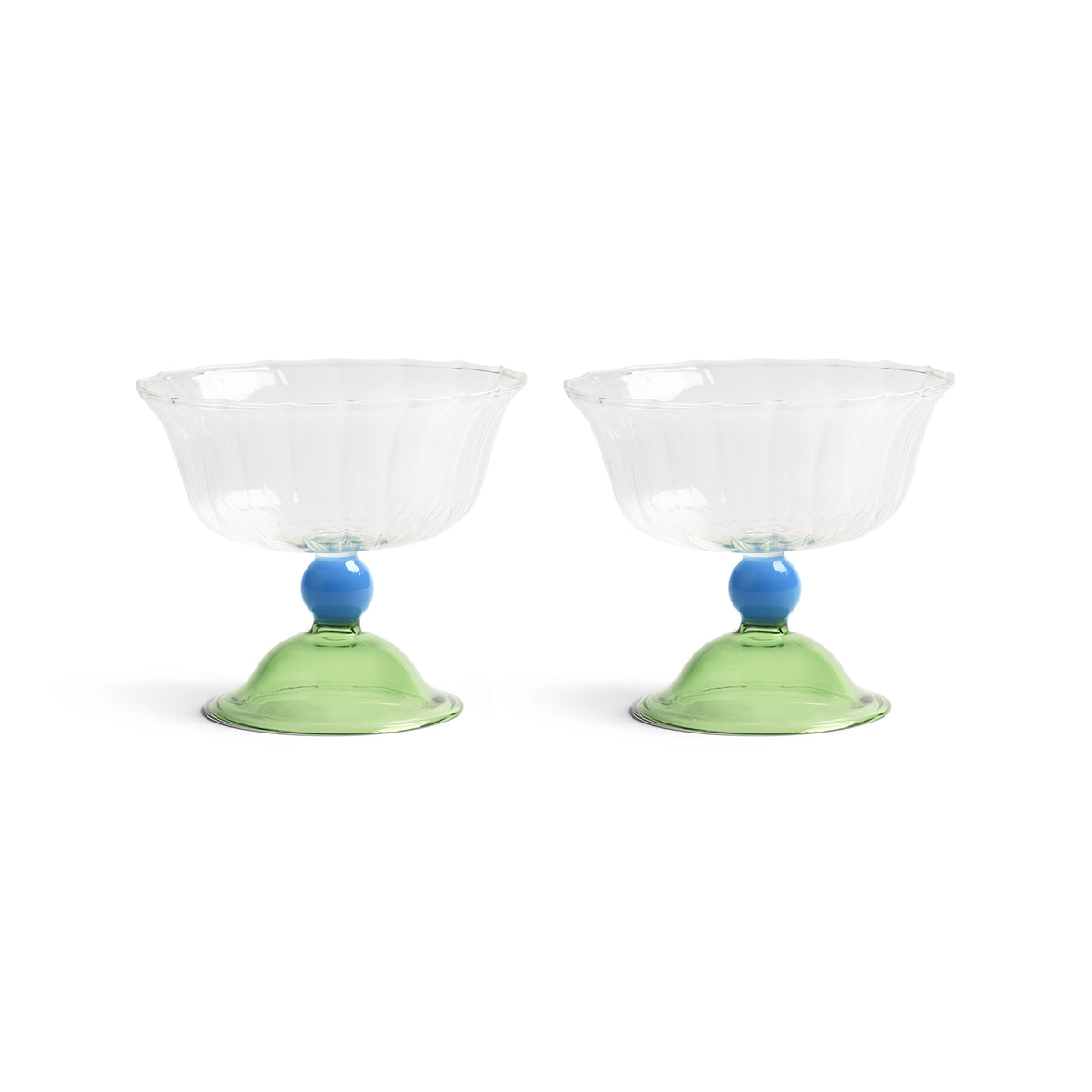 &amp;klevering - Tulip Coupeglas | grün