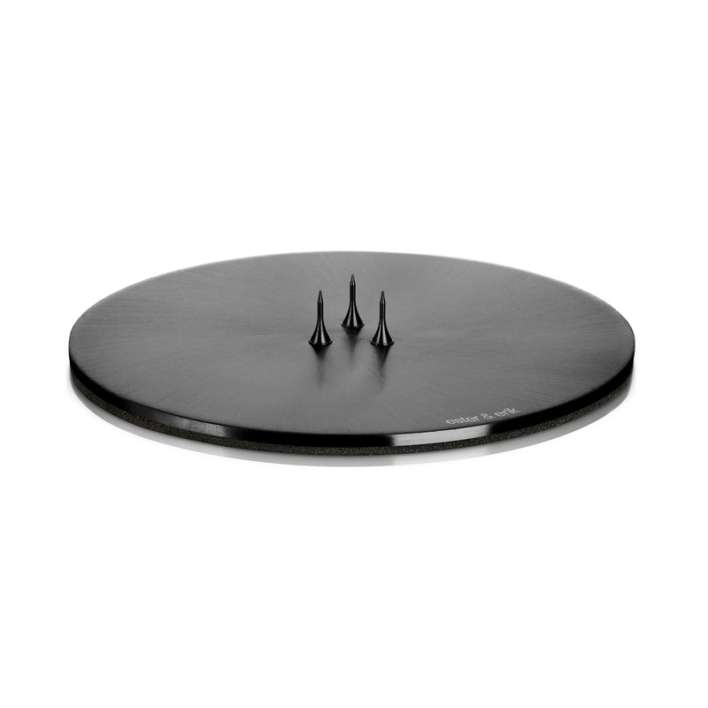 ester &amp; erik - Kerzenteller, ⌀ 12 cm | schwarz / matt