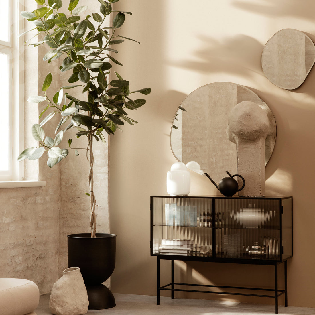 Ferm Living - Pond Spiegel | 87 x 94 cm / Messing
