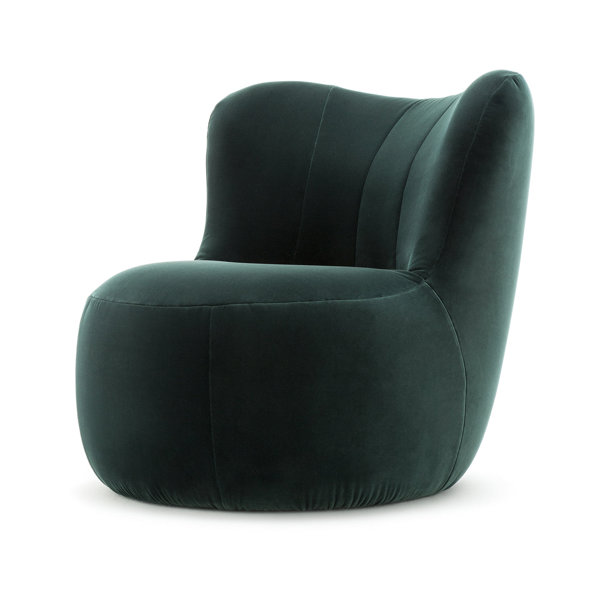 freistil - 173 Sessel | Velour tannengrün