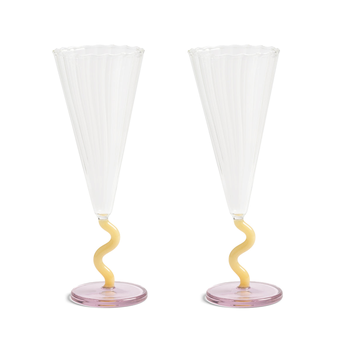 &amp;klevering - Flute Champagnerglas | caramel
