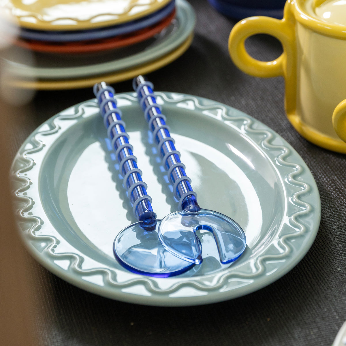 &amp;klevering - Sling Salatbesteck | blau