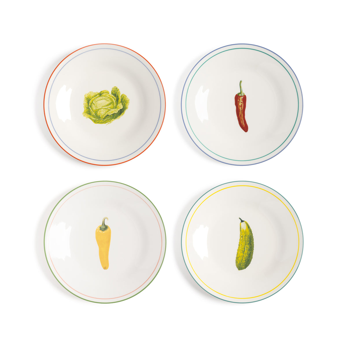 &amp;klevering - Teller Vegetable, 4er Set | 