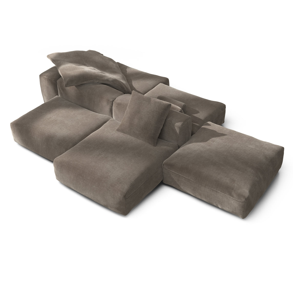 vetsak - Sofa Seat Extra Large | Cord Velour mocha
